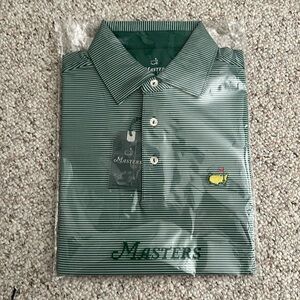 Masters Tech Striped Golf Shirt - New in package, Small